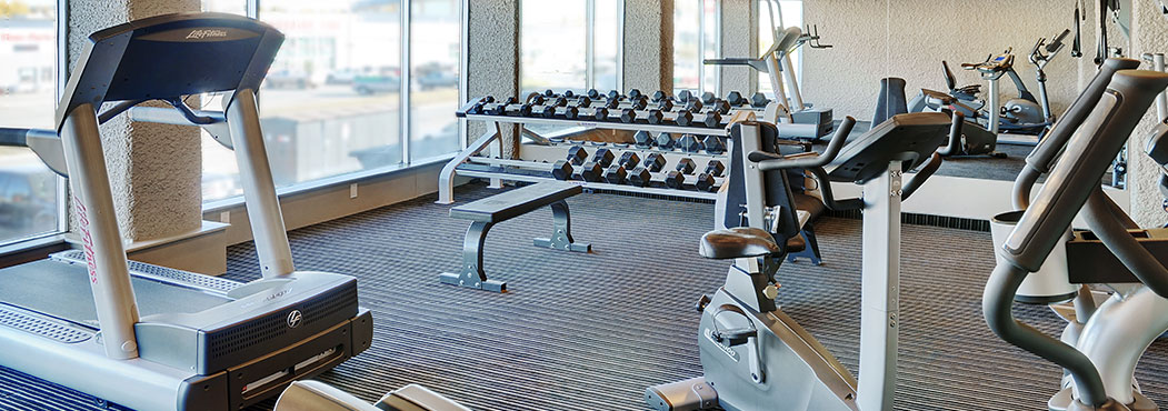 Fort St. John fitness center with free weights & machine at Stonebridge Hotel