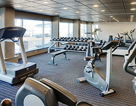 Stonebridge fitness center in Grand Prairie has large open windows for light